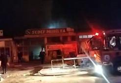 Sivas'ta mobilya atölyesinde yangın çıktı