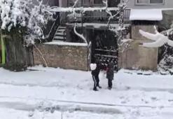 Adanalıların kar sevinci! Lapa lapa yağdı, her yer bembeyaz oldu