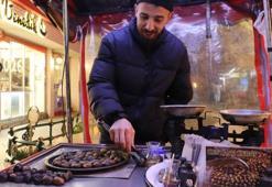 Eskişehir'de eksi 7 derecede 2025'in son gecesinde kestane mesaisi