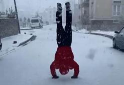 Samsun'da kar altında hem ısındı hem rekor kırdı!