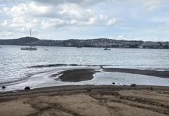 Endişelendiren görüntüler! Bodrum’da deniz çekildi