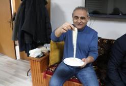 Sivas’ta kış gecelerinin vazgeçilmez lezzeti tel helva kültürü yaşatılıyor