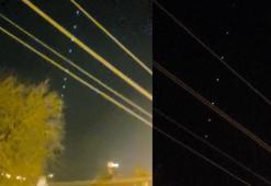 Bursa semalarındaki gizemli ışıklar şehirde heyecan yarattı!