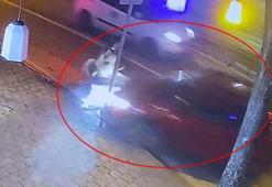 Bursa'da otomobil ile motosikletin çarpıştığı kaza kamerada: 2 yaralı