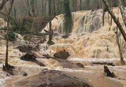 Karapınar Şelalesi yağışlarla yeniden hayat buldu kartpostallık görüntüler ortaya çıktı