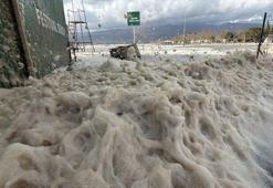 Balıkesir Edremit'te sahil beyaza büründü! Vatandaşlar ilginç doğa olayını şaşkınlıkla izledi