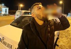 Alkollü sürücü ehliyeti kaptırdı içmeye devam etti: 'Vallahi on numara içtim!' O anlar kamerada
