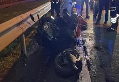 Önce önündeki araca sonra bariyere çarptı! İstanbul'da motosikletli ölüm!