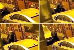 Sokak ortasında kadına şiddet! Tekme tokat darbedilen kadının görüntüsü gizlice çekildi