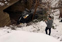 Hatay Belen’de otomobil, köprüden dereye düştü; 5 yaralı