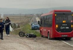 Balıkesir Gönen'de minibüs ile motosiklet çarpıştı