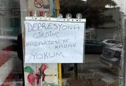 Niğde'de dükkanının camına yapıştırdı, görenler inanamadı: Depresyona girdim, yokum