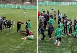 Tekme, yumruk, kırmızı kart… Süper Amatör Lig maçında saha karıştı! O anlar kameralara böyle yansıdı