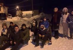 İstanbul'da yaşayan Sivaslılar köylerine akın etti! Karın keyfini çıkardılar
