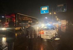 Karapınar’da tır otomobile çarptı: 2 yaralı