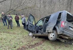 Tekkeköy'de yoldan çıkan araç 60 metrelik uçuruma yuvarlandı