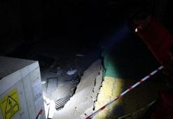 Battalgazi'de 6 katlı binanın istinat duvarı çöktü