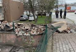 Edirne’de facianın eşiğinden dönüldü: Sağanaklar sonrasında apartman bacası çöktü