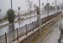 Alanya'da kontrolden çıkan otomobil refüjdeki ağaca çarpıp takla attı