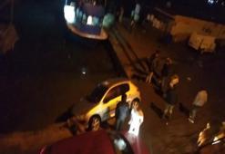Sarıyer'de aynı noktada ikinci kaza: Mendirekte asılı kaldı