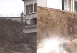 Şanlıurfa'da istinat duvarı çöktü! Binada mahsur kalanlar kurtarıldı