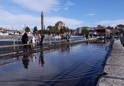 Kars’ta şaşırtan hava! Güneşi gören kendisini dışarı attı