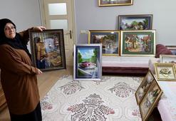 Çöp diye atılanları sanat eserine dönüştürüyor! El emeği ürünlerini gören hayran kalıyor