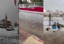 Adana'da dolu yağışı etkili oldu