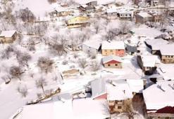 Arapgir’de 2 bin rakımda kartpostallık kış manzarası