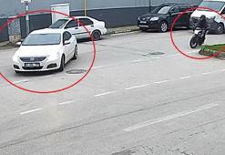 Bursa'da çarpıştığı yaralı motosiklet sürücüsüne yardım etmek yerine otomobilindeki hasarı kontrol etti