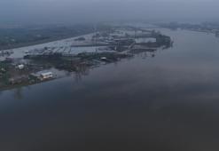 'Turuncu alarm' seviyesindeki Meriç Nehri'nde su debisi düşmeye başladı