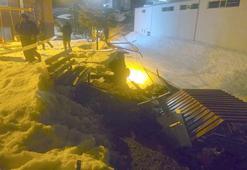 Hakkari’de istinat duvarı çöktü! Mahalleli panik oldu