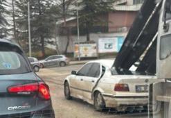 Eskişehir'de facia ucuz atlatıldı! Kamyondaki demirler önündeki araca ok gibi saplandı