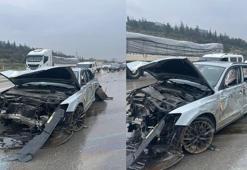 Şanlıurfaspor’un eski golcüsü kaza yaptı! Aracı perte çıktı