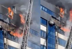 Kocaeli Gebze'de 7 katlı iş merkezinde yangın çıktı