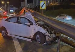 Ataşehir TEM Otoyolu’nda makas atan araç kaza yaptı