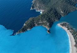Ölüdeniz turkuaza büründü! Görüntüler nefes kesti