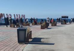 Van’da bahar havası! Vatandaşlar sahile akın etti