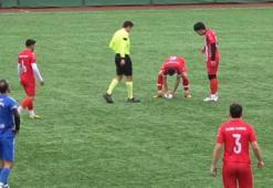 1. Amatör Lig Play-Off Final maçında top çarpan martı, kalp masajıyla hayata döndü