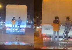 Reyhanlı'da çocukların tehlikeli yolculuğu kamerada