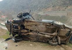 Gümüşhane'de otomobil uçuruma yuvarlandı, 1 kişi hayatını kaybetti