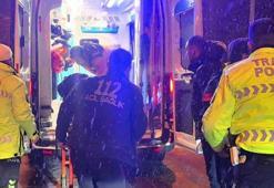 Palandöken'de kar yağışı kazayı beraberinde getirdi: Motokurye yaralandı