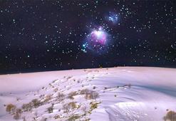 Bitlis’te uzay tutkunlarından nefes kesen çekim! Orion bulutsusu karlı zirvelerle görüntülendi