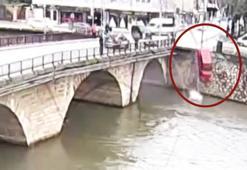 Nehirde can pazarı! Anne ve kızı otomobille Yeşilırmak'a uçtu: O anlar kamerada