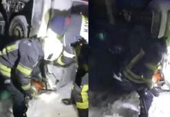 Kayseri’de hafif ticari araç şarampole yuvarlandı 4 kişi yaralandı