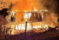 Karabük'te iki katlı ahşap evde yangın çıktı