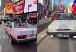 Simge araçlardan Tofaş "16" plakası ile New York sokaklarında büyük ilgi görüyor