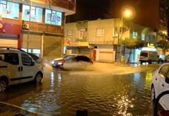 Kızıltepe’de sağanak yolları göle çevirdi