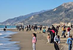 Hatay'da mart sürprizi! Samandağ sahili doldu taştı