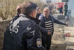 Kayseri'de kendini tehlikeye atan polis yangının büyümesini önledi